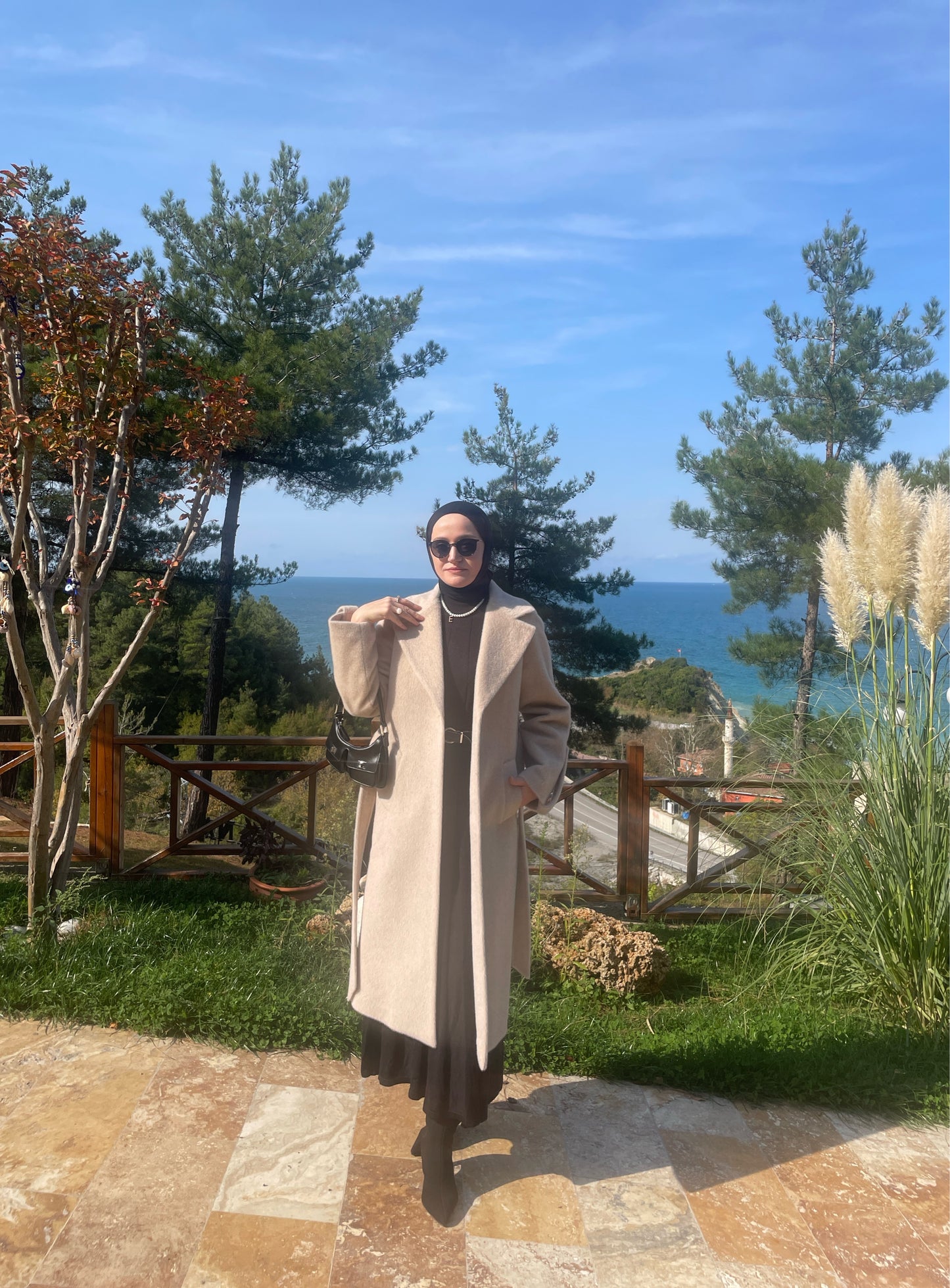 Nirvana Tay Tüyü Kaşe Kaban Bej