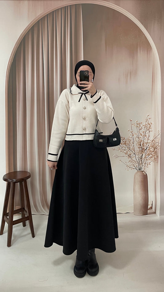 Scuba Kloş Etek-Siyah