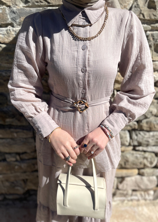 LAVİNYA Kat Kat Elbise Taş