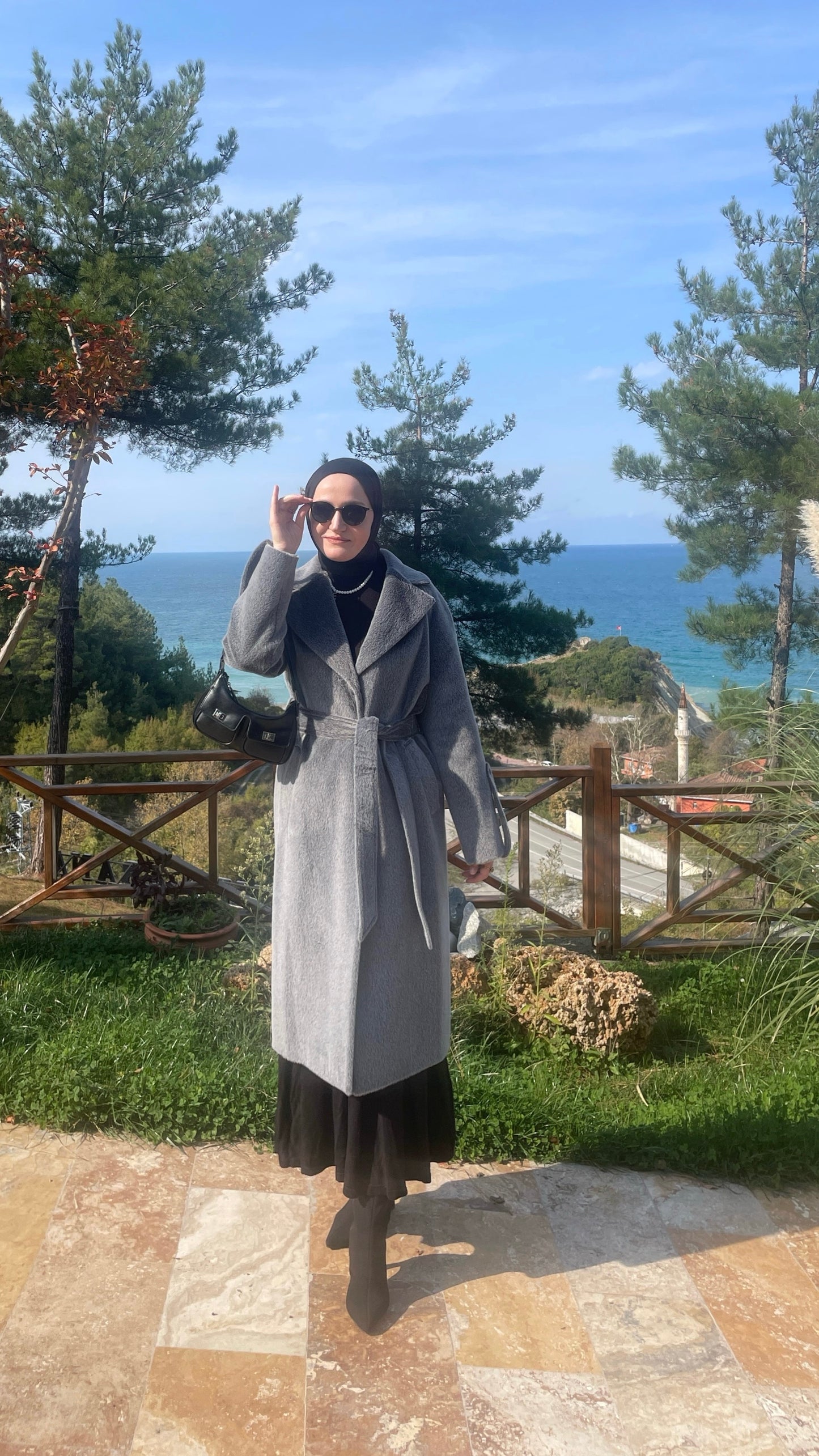 Nirvana Tay Tüyü Kaşe Kaban Antrasit