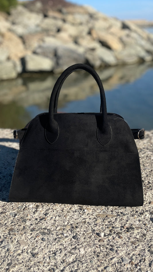 Büyük Boy Viral Süet Çanta Siyah