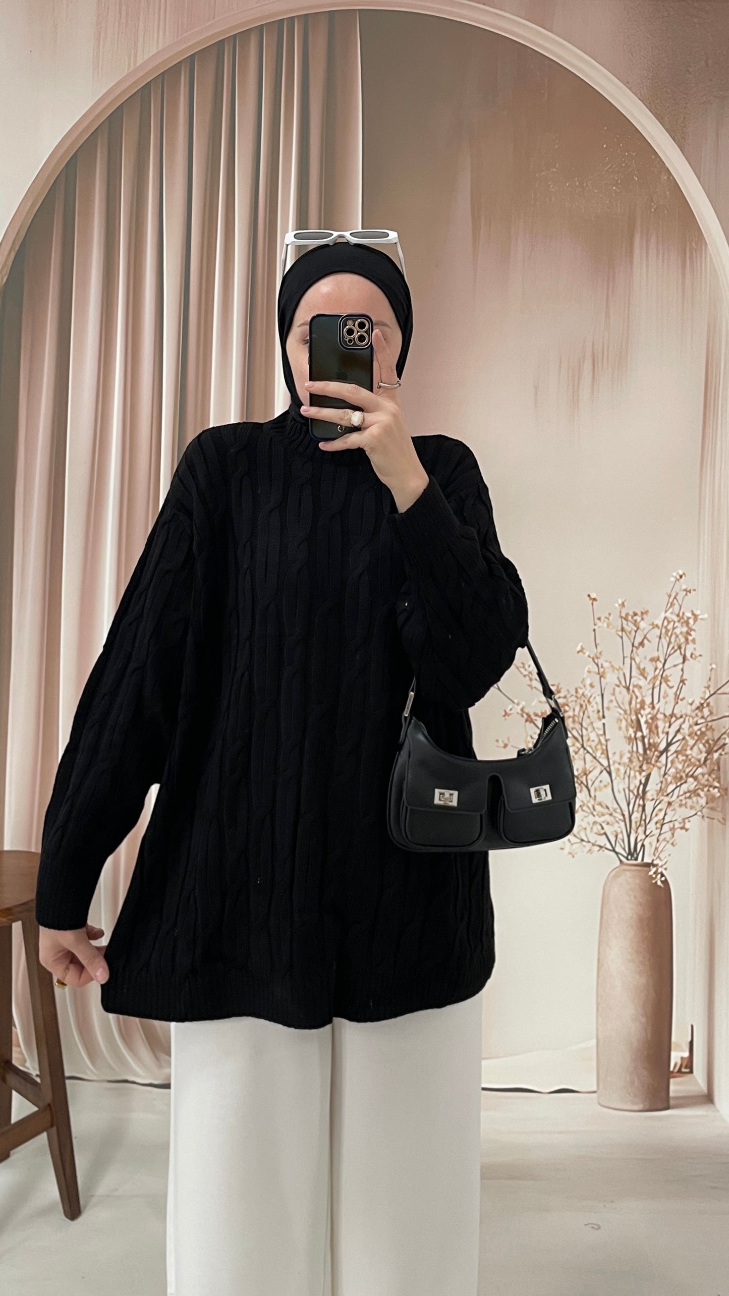 Pinterest Örgü Kazak Siyah