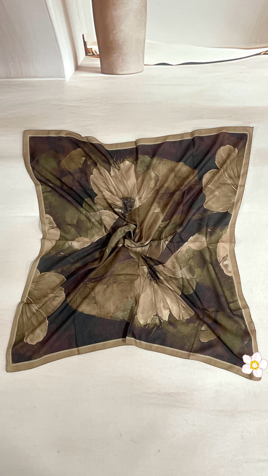 Lotus Pamuk Soft Eşarp Yağ Yeşili